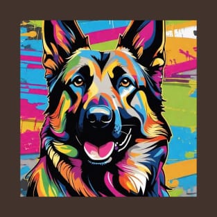 Artsy Colorful German Shepherd T-Shirt