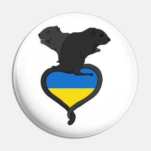 Gerbil Ukraine (dark) Pin