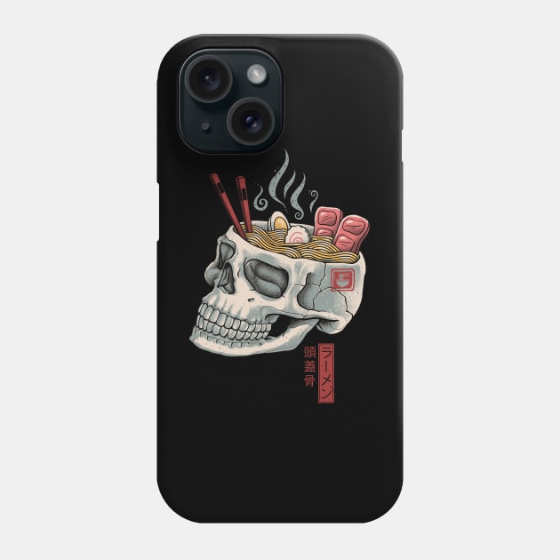 Ramen Skull Phone Case by Vincent Trinidad Art