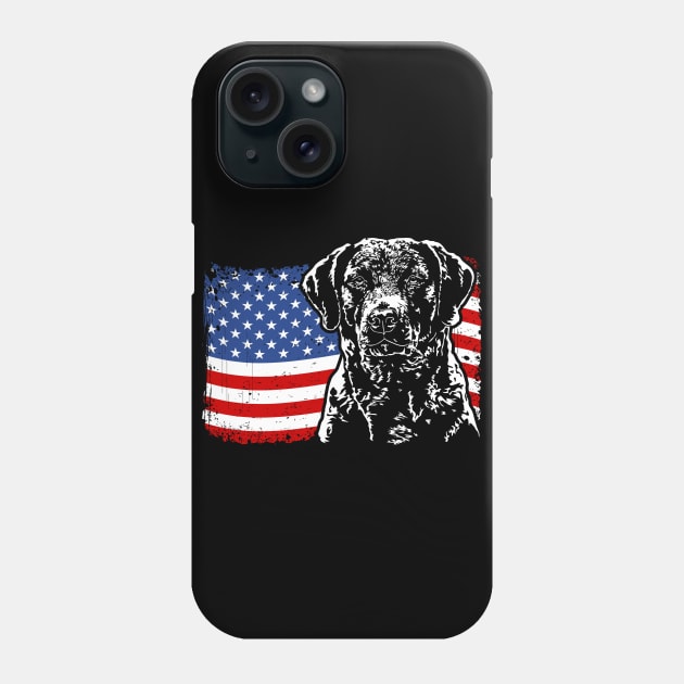 Proud Chesapeake Bay Retriever American Flag patriotic dog Phone Case by wilsigns