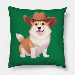 Cowboy Corgi Pillow