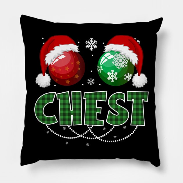 Funny Chest Nuts Couples Christmas Chestnuts Pillow by fenektuserslda