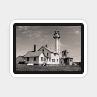 Whitefish Point Lighthouse - Sepia/Black & White Magnet