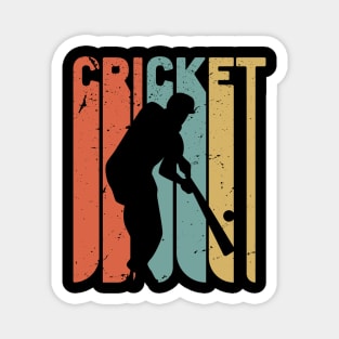 Retro cricket  / cricket lover gift idea / Cricket fan present Magnet