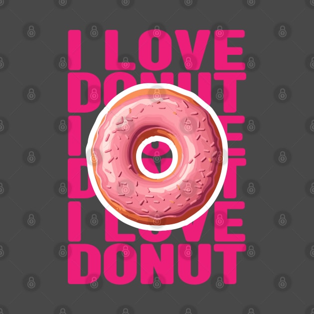 Pink donut illustration with text by Wahyuwm48