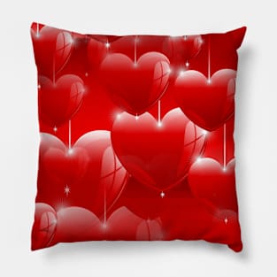 red heart balloons Pillow