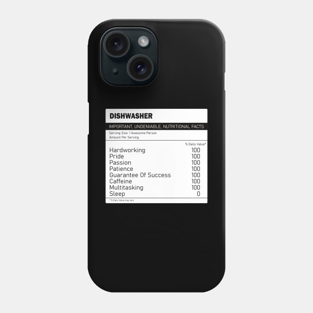 dishwasher nutritional facts Phone Case by rohint2