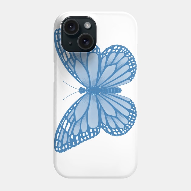 Monarch Butterfly - Steel Blue Phone Case by GraphiscbyNel