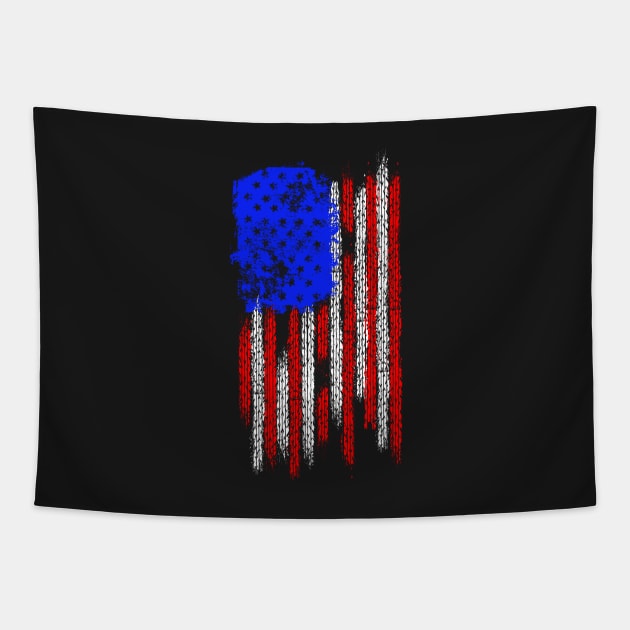 4x4 off road usa flag Tapestry by B0red