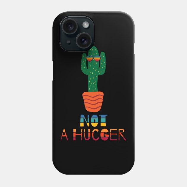 Not A Hugger Funny Sarcastic cactus Phone Case by heidiki.png