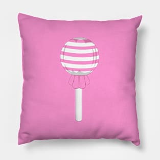 Pink stripe lollipop Pillow