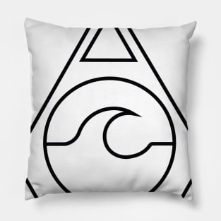 Simple Wave In Triangle Pillow