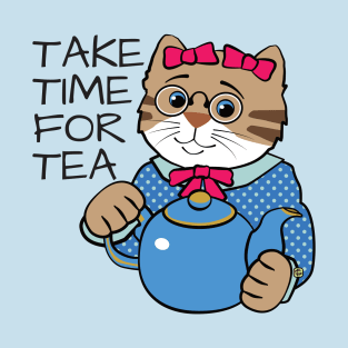 Take Time for Tea Cat T-Shirt