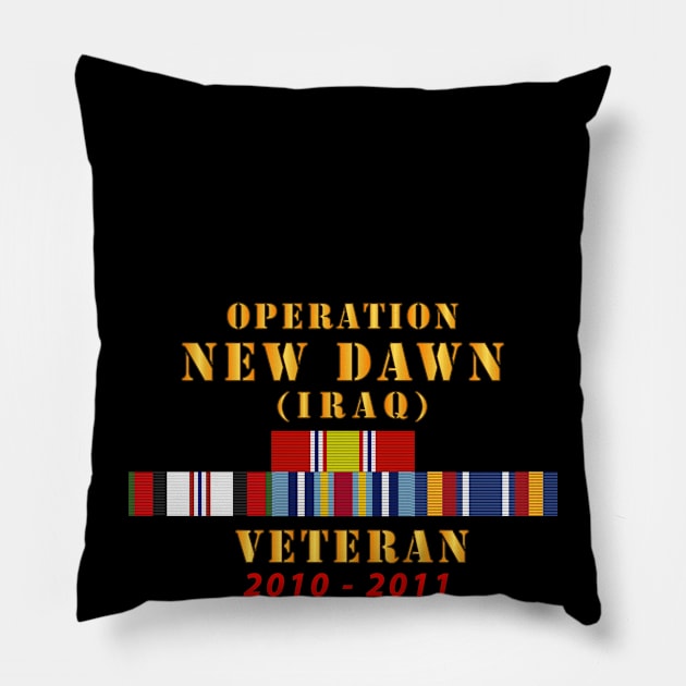 Operation New Dawn Service Ribbon Bar w GWT - Iraq (2010 - 2011) X 300 Pillow by twix123844