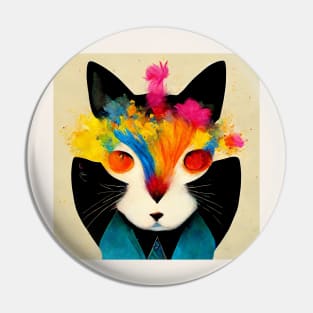 Abstract Cat Pin