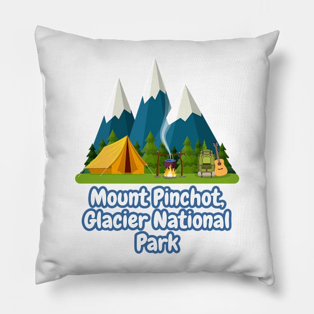 Mount Pinchot, Glacier National Park Pillow by Canada Cities