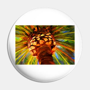 Palm Tree Abstract Pin