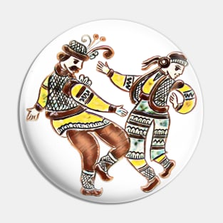 Dancing couple painting Pin