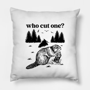 Beaver and tree Pillow