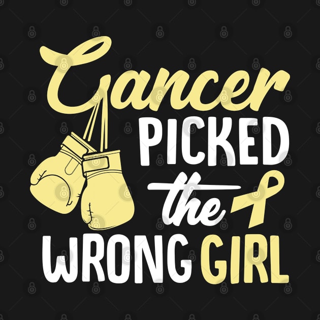 Cancer Picked the Wrong Girl, Yellow Ribbon Bone Cancer by toosweetinc