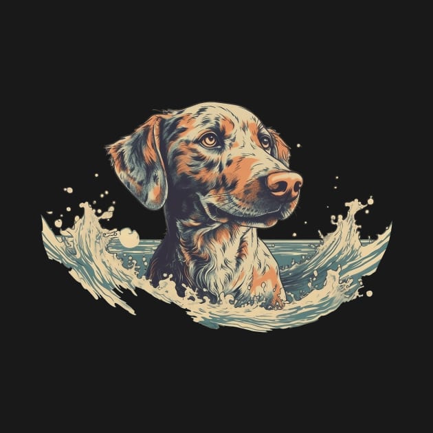 Swimming dog by GreenMary Design