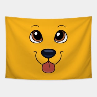 Happy Dog Face Tapestry