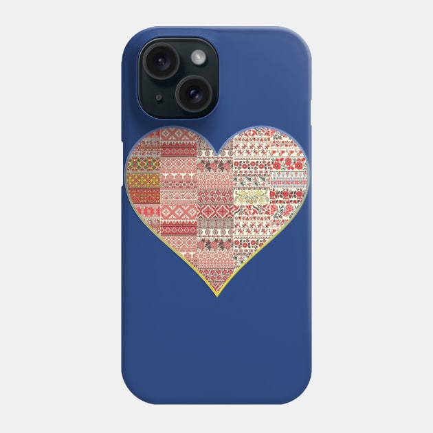 Heart with embroidery Phone Case by tashashimaa