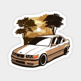 Brown E36 Saloon Safari Magnet