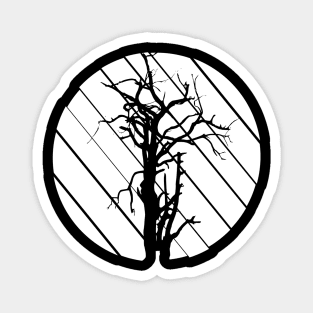 leafless tree moon silhouette for tree huggers and lovers Magnet