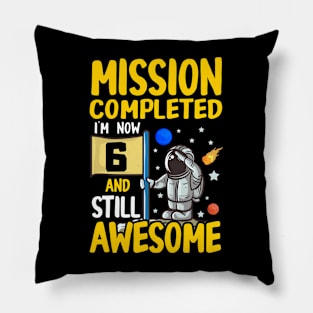 6th Birthday Astronaut 6 Year Old Birthday Boy Pillow