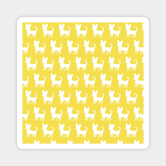 Chihuahua silhouette print (large) Pantone Illuminating Yellow Magnet by bettyretro