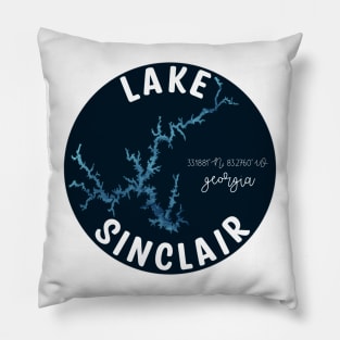 Lake Sinclair in Georgia Round Pillow