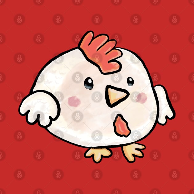 Chubby Chicken by RoserinArt