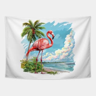 Flamingo Lovers Summer Vibes Tapestry