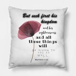 Matthew 6:33, Famous Bible Verses Pillow