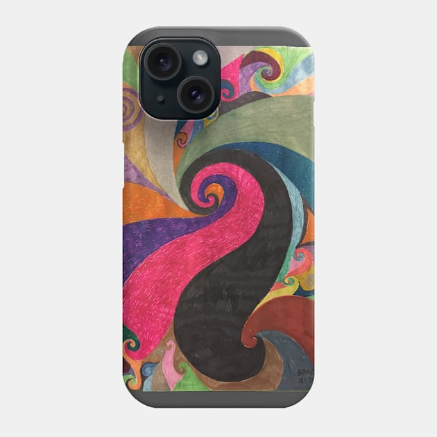 Bright Whorl II Phone Case by Barschall