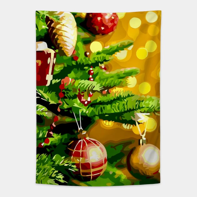 Christmas Tree Tapestry by Glenn Landas Digital Art