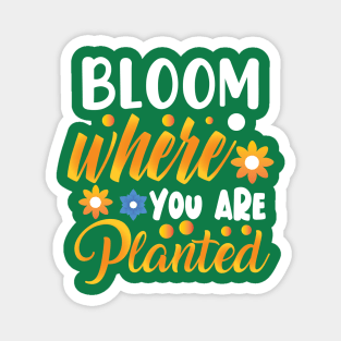 Bloom where you are planted Magnet