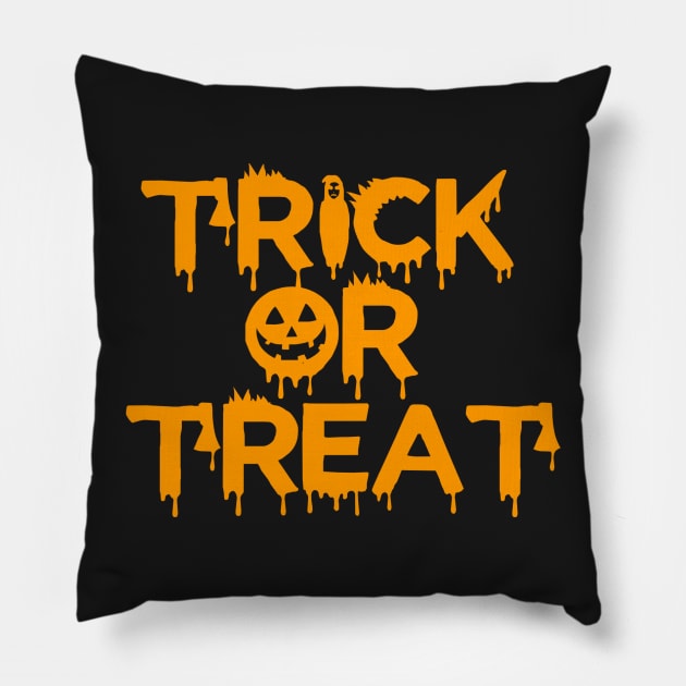 Trick or Treat? Pillow by LefTEE Designs