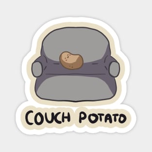 Cute Couch Potato Enjoys Binge Watching Time Magnet