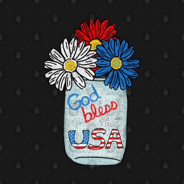 God Bless the USA (small design) by Aeriskate