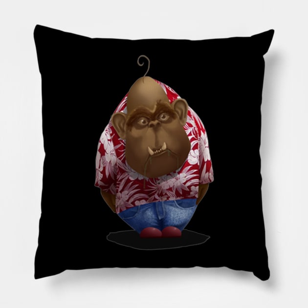 Grumpy Dude Pillow by SuperTatouille