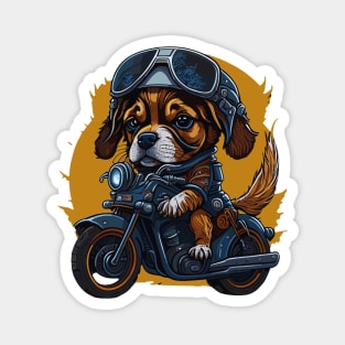 Cycle Cruise Cuddles Cruisin' Canine: A Tail-Wagging Ride on Two Wheels Biker Pup Magnet