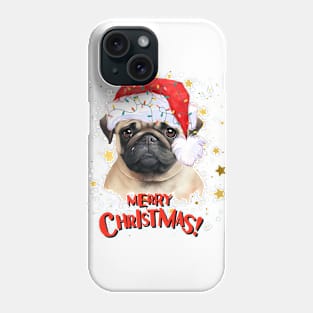 Merry Christmas pug Phone Case