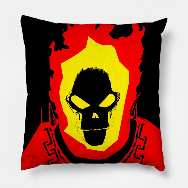 Ghost rider revenge in dark Pillow by jorge_lebeau