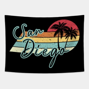 Retro San Diego California Vintage 70s 80s 90s Retro Tapestry