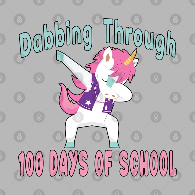 Dabbing Unicorn 100 Days of School Student Kids. by Maxx Exchange