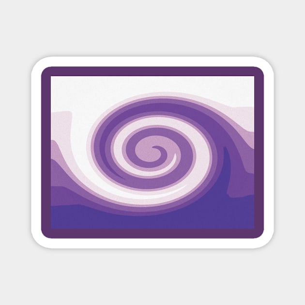 White to Deep Purple Swirl Design Magnet by PandLCreations