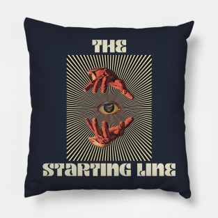 Hand Eyes The Starting Line Pillow