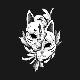 Oriental kitsune mask T-Shirt